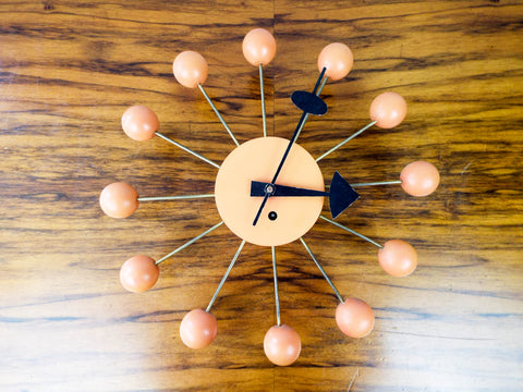 Original 1950s George Nelson Wind Up Ball Clock