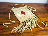 Vintage Western American Plains Indian Beaded Cheyenne Beaver Skin Medicine Bag