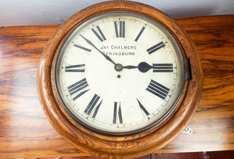 Antique British Railway School Clock