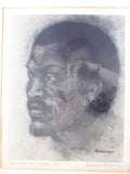 Vintage Signed Art Print  of Paul Robeson ~ By Edward Biberman