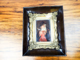 Antique Oil Painting On Porcelain 19th C after Georg Hom German Plaque Miniature