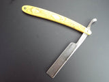 Antique Art Nouveau Barber Straight Razor Celluloid Handle