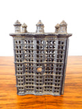 Antique Cast Iron Bank High Rise Tiered Building Piggy Money Box A C Williams