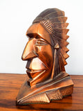 Art Deco Style Indian Chief Geometric Bookends