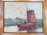 Antique Signed Seascape Oil Painting ~ Andreas Dirks