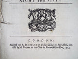 Antique 18th C Play Script ~ The Complaint London 1743