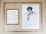 Original 1834 English Romantics Poet Leigh Hunt Hand Written Letter & Portrait