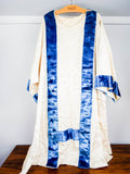 Vintage Catholic Church Marian Dalmatic Religious White Blue Deacons Vestments