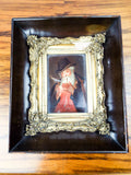 Antique Oil Painting On Porcelain 19th C after Georg Hom German Plaque Miniature