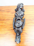 Antique Carved Wooden Harvest Female Sculpture