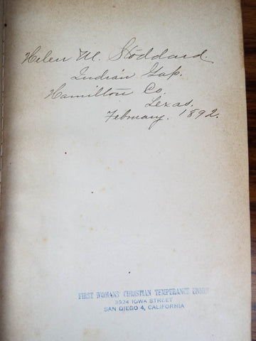 First Ed Vintage WCTU Glimpses of Fifty Years Frances Willard Helen M Stoddard