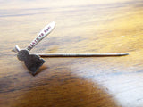 Antique WCTU Prohibition Death to Rum Hatchet Lapel Pin