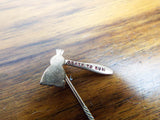 Antique WCTU Prohibition Death to Rum Hatchet Lapel Pin