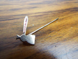 Antique WCTU Prohibition Death to Rum Hatchet Lapel Pin