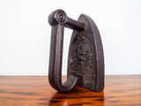 Antique French Primitive Kitchen Laundry Sad Iron Paperweight Bookend Door Stop