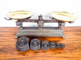 Rare Antique French Primitive Kitchen Scales & Weights