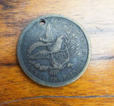 Rare Antique Political Temperance 1775 Patriotic Brass US Coin