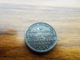 Antique George Washington Temperance Ten Dollar 1 Cent Coin