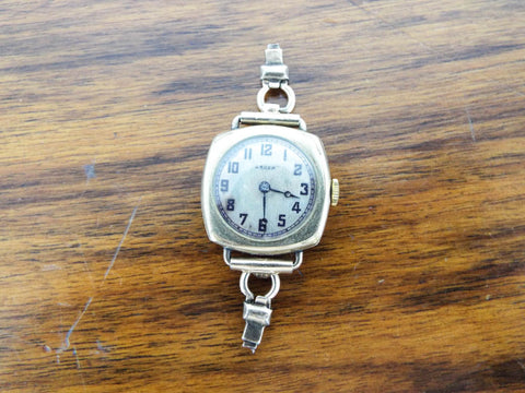 1920s Gruen Cushion Wrist Watch ~  Wisconsin Anti Saloon League