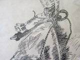 Realism Pen Drawings of Cowboy & Horse by Robert Farber - Yesteryear Essentials
 - 7