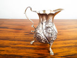 Antique Georgian British 1754 Sterling Silver Cream Jug