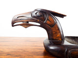 Vintage Kwakiutl Kwakwaka'wakw Loon Wooden Raven Bowl Signed NW Danny Matilpi