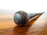 Antique Leather Walking Cane Plantation Cane Swagger Stick