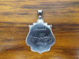 Antique Silver Religious 1886 Temperance Prohibition Medallion Medal Pendant