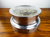 Vintage WW2 US Navy Chelsea Mark I Deck Clock Brass Nickel Plated Clock 1941