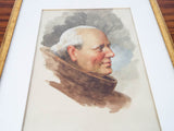 1903 Signed Watercolor Portrait Painting ~ Paul E Harney