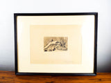 Vintage Frank Brangwynn First State Original Etching British Artist Framed Art