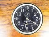 Vintage WW2 Seth Thomas No 2 Deck Clock Brass 1940s US Navy WWII USN Black Face