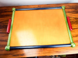 Mid Century Modern Wooden Tray Manzoni Pietro Vietri Bergamo Italy Serving Tray