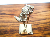 Vintage Abstract Art Mid Century Ballerina Sculpture Brass Dancer Statue Dancing