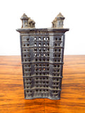 Antique Cast Iron Bank High Rise Tiered Building Piggy Money Box A C Williams