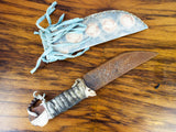 Vintage Plains Tribes Indians Trade Knife Leather Sheath Hand Made