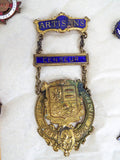 Antique Religious Temperance Enamel Delegate Templar Medal Ribbons Pinbacks