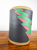 Vintage South Western Zigzag Ceramic Art Terry Rubin New Mexico 1970s Postmodern