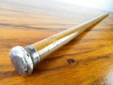 Antique 1910s Art Nouveau Walking Stick Cane with Silver Top