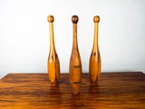 Antique Wooden Juggling Pins Wooden Indian Clubs Exercise Tossing Clubs 1900