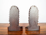 Art Deco Style Indian Chief Geometric Bookends