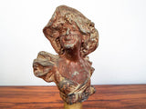 Antique French Art Nouveau Lady Mini Sculpture