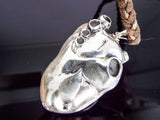 Contemporary Ludevine Human Heart Necklace Locket 925 Silver Marked Jewelry