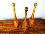 Antique Wooden Juggling Pins Wooden Indian Clubs Exercise Tossing Clubs 1900