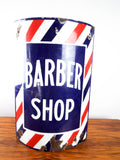 Vintage 1940s Advertising Enamel Barber Shop Corner Sign