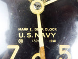 Vintage WW2 US Navy Chelsea Mark I Deck Clock Brass Nickel Plated Clock 1941