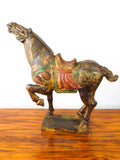 Chinese Wooden War Horse Tang Dynasty Sculptures