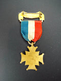 Antique Religious Temperance Army One Year TA Medal Edwardian Badge Ribbon Pin