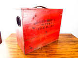 Antique 1901 L D Lothrop Wooden Red Box Fog Horn