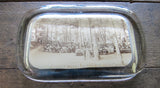 Antique Photo Glass Paperweight Tourist Gift